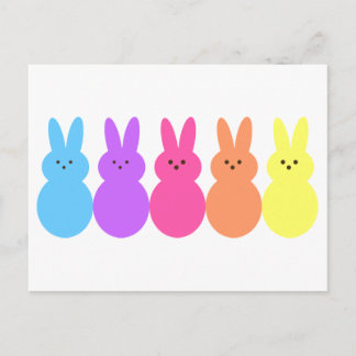 Cartão Postal Rainbow Bunnies