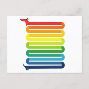 Cartão Postal Rainbow Dog