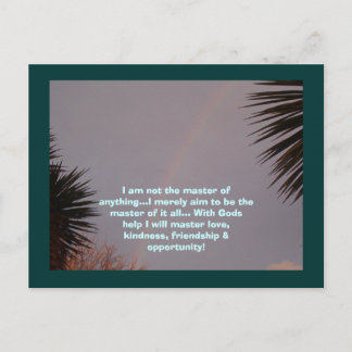 Cartão Postal Rainbow, eu não sou o mestre de nada...