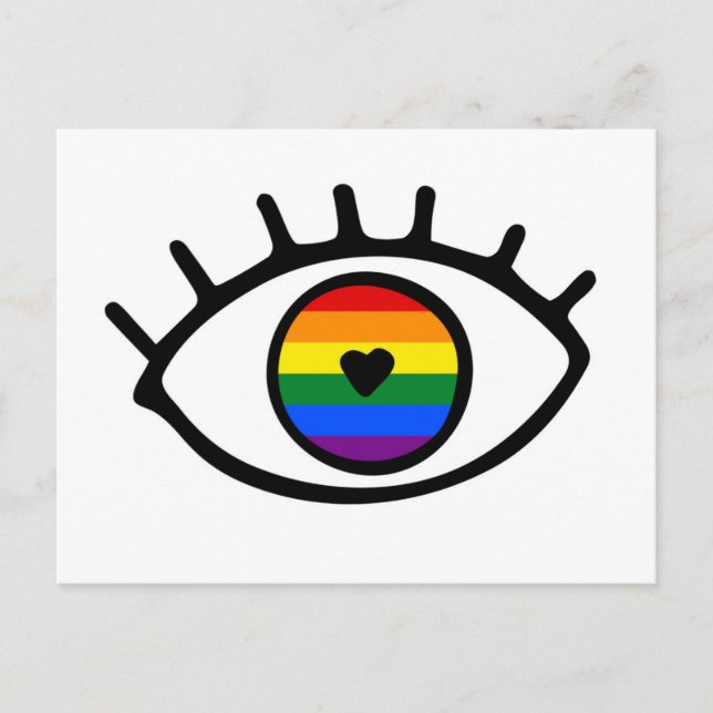 Cartão Postal Rainbow Eye (Frente)