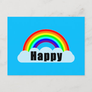 Cartão Postal RAINBOW - Feliz