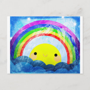Cartão Postal Rainbow Feliz