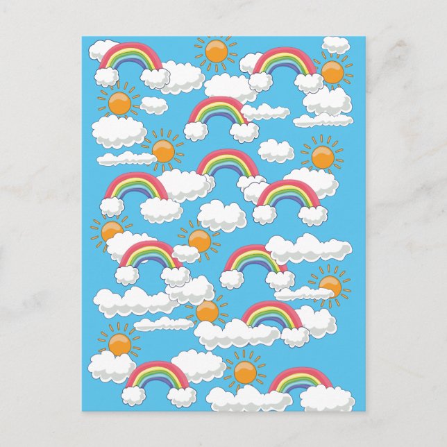 Cartão Postal Rainbow Feliz (Frente)