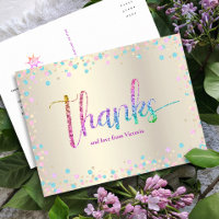 Rainbow Glitter Dourado Sweet 16 Aniversário Obrig