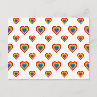 Cartão Postal Rainbow Heart