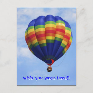 Cartão Postal Rainbow Hot Air Ballooning