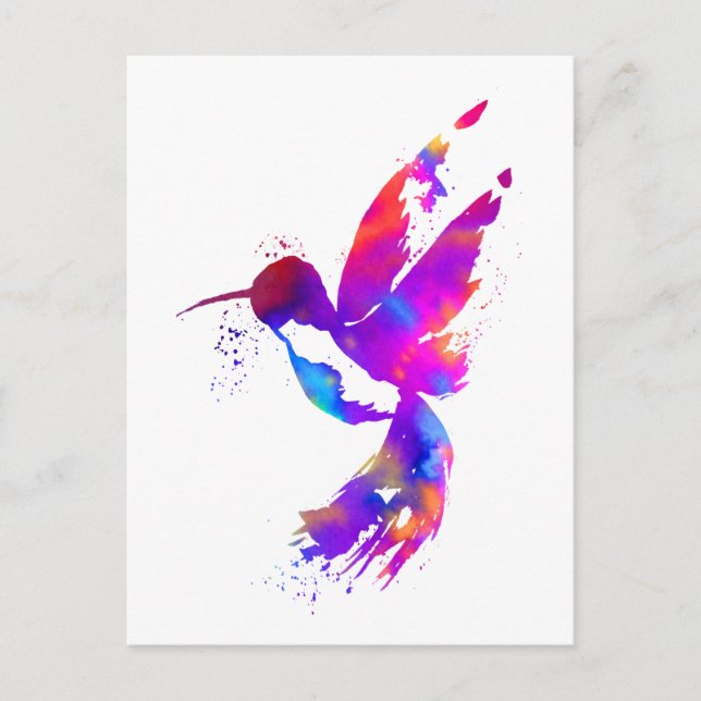 Cartão Postal Rainbow Hummingbird (Frente)
