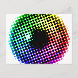 Cartão Postal Rainbow Iris Unicorn Eye Color Spectrum Comic