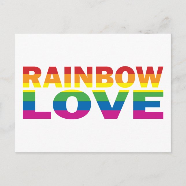 CARTÃO POSTAL RAINBOW-LOVE (Frente)