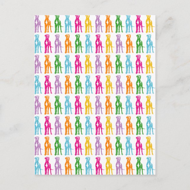 Cartão Postal Rainbow Mastiff Pattern (Frente)