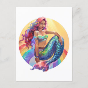 Cartão Postal Rainbow Mermaid