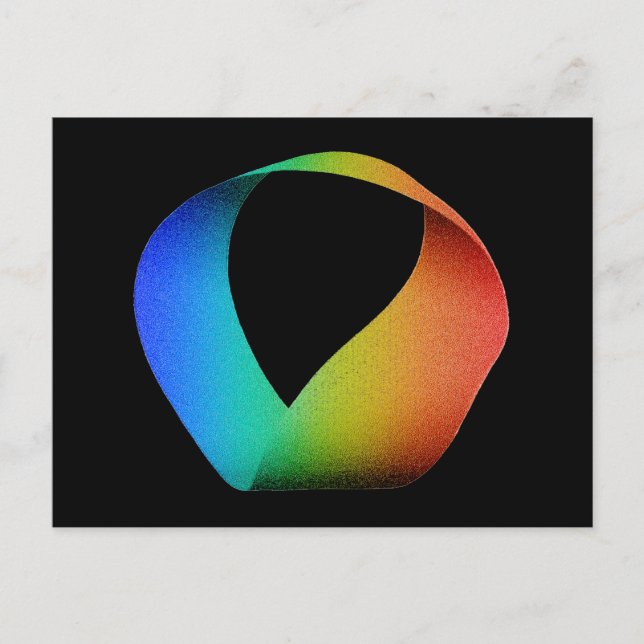 Cartão Postal Rainbow Mobius Strip (Frente)