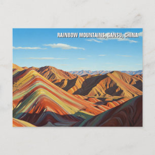 Cartão Postal Rainbow Mounties Gansu China Viagem