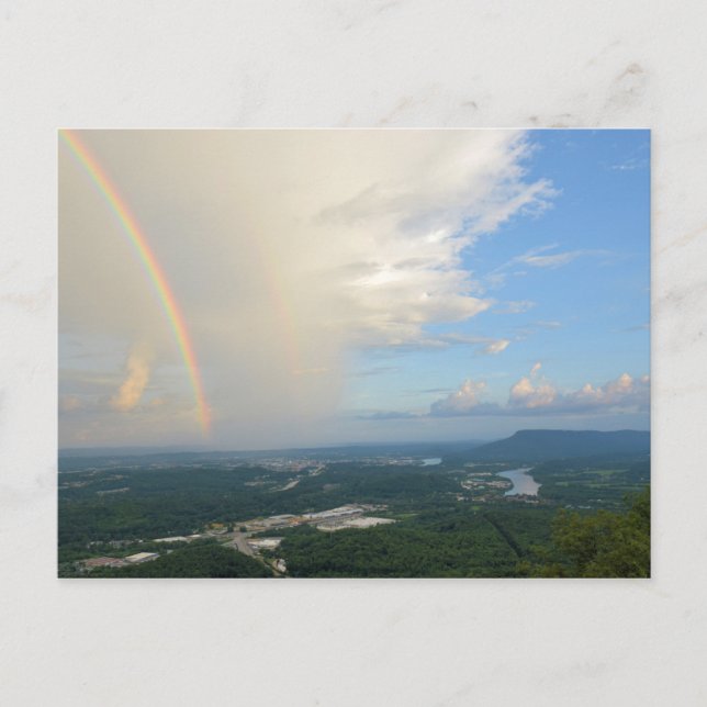 Cartão Postal Rainbow Over Chattanooga, Tennessee (Frente)