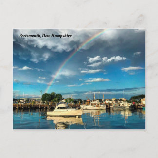 Cartão Postal Rainbow Over Portsmouth Harbor, New Hampshire
