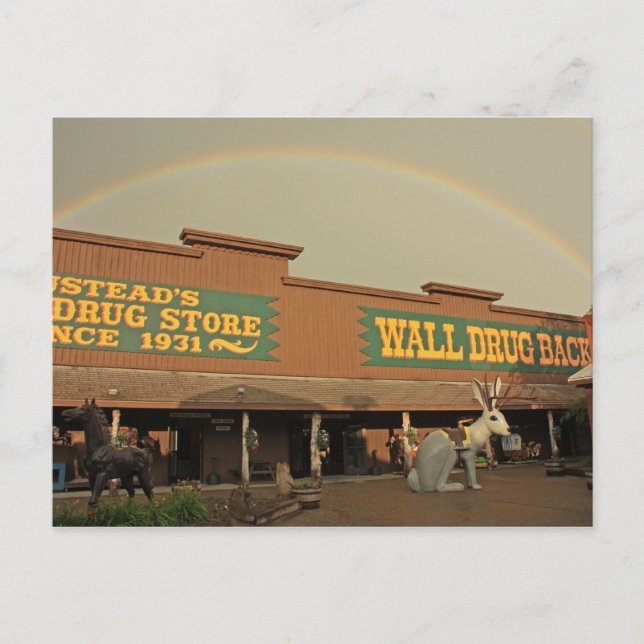 Cartão Postal Rainbow Over Wall Drug (Frente)