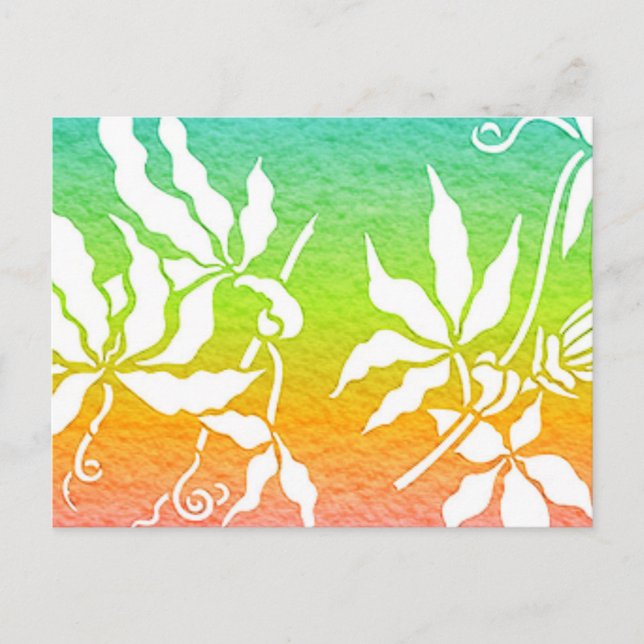 Cartão Postal Rainbow Passion Flower (Frente)