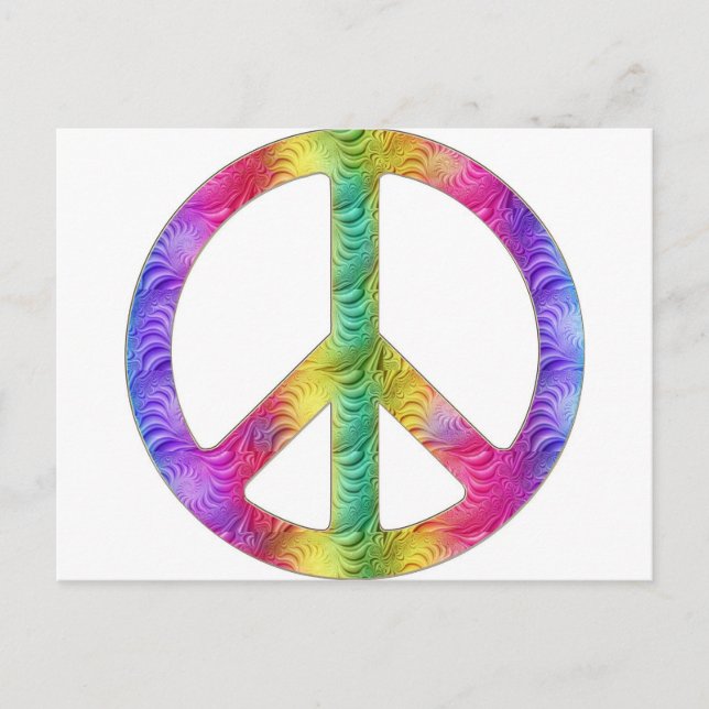 Cartão Postal Rainbow Peace (Frente)