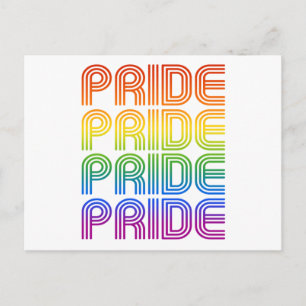 Cartão Postal Rainbow Pride Retro