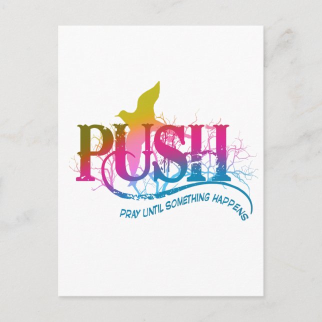 Cartão Postal Rainbow PUSH (Frente)