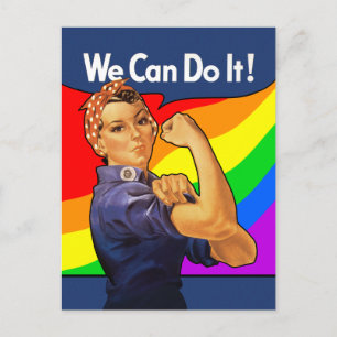 Cartão Postal Rainbow Rosie