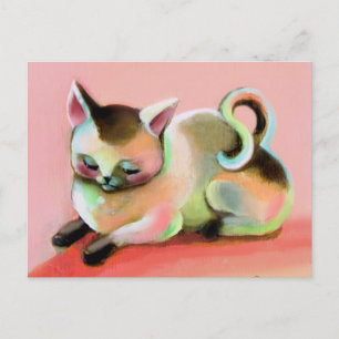 Cartão Postal Rainbow Sherbert Gatinho Kat