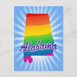 Cartão Postal Rainbow State Of Alabama