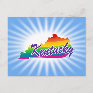 Cartão Postal Rainbow State Of Kentucky