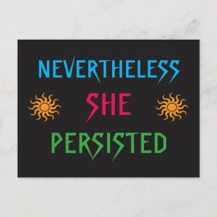 Cartão Postal Rainbow Sun, No Entanto, Ela Persiste Cartão-Post