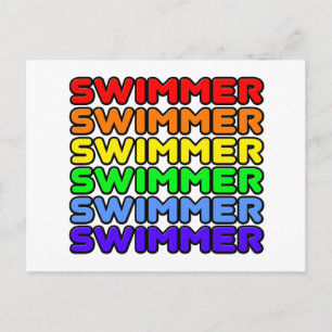 Cartão Postal Rainbow Swimmer
