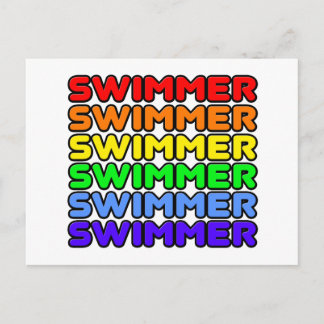 Cartão Postal Rainbow Swimmer