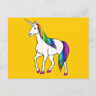 CARTÃO POSTAL RAINBOW UNICORN