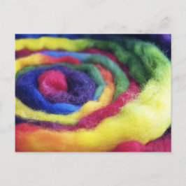 Cartão Postal Rainbow Wool Handspun Fotografia