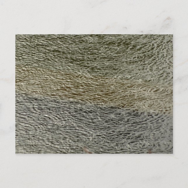 Cartão Postal Raindrop Ripples Fotografia Abstrato (Frente)