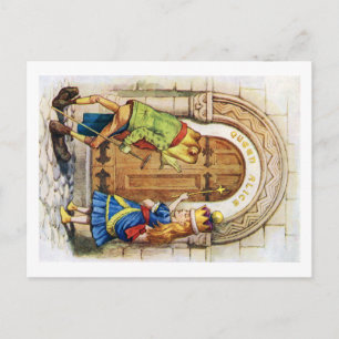 Cartão Postal Rainha Alice e o Sapo na Terra das Maravilhas