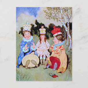 Cartão Postal Rainha Branca, Rainha Vermelha e Rainha Alice do A