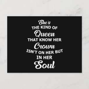 Cartão Postal Rainha Coroa Princesa Real Presente Engraçado