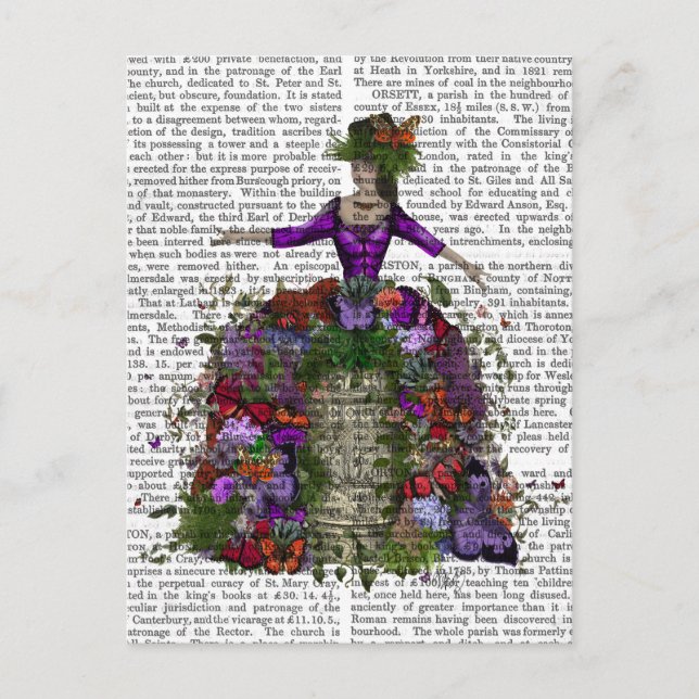 Cartão Postal Rainha da Casa das Borboletas (Frente)