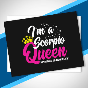 Cartão Postal Rainha de Aniversário de Escorpião Outubro Novembr