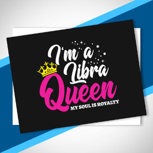 Cartão Postal Rainha de Aniversário de Libra Astrologia Setembro