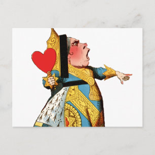 Cartão Postal Rainha de Copas Clássica Alice no País das Maravil