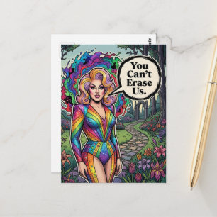 Cartão Postal Rainha de dragagem Você Não Pode Nos Apagar