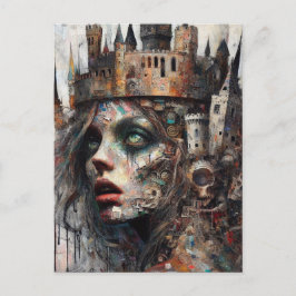 Cartão Postal Rainha de Leite com Castelo na Cabeça