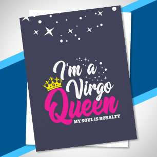 Cartão Postal Rainha do Aniversário de Virgem Astrologia Agosto