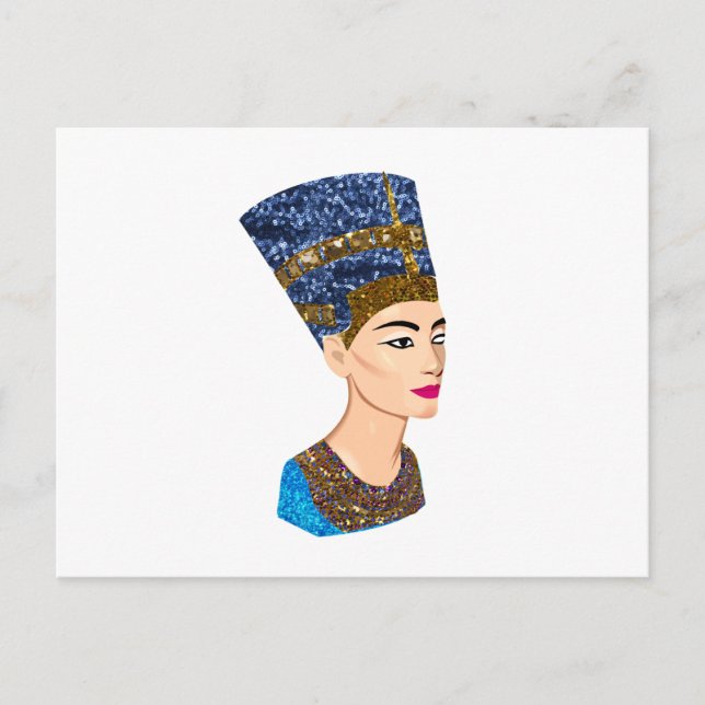 Cartão Postal rainha egípcia nefertiti (Frente)