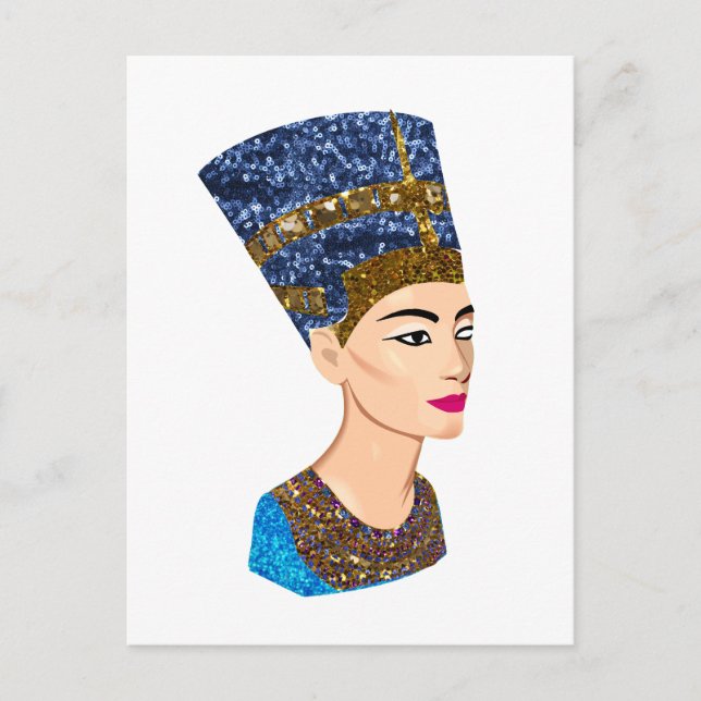 Cartão Postal rainha egípcia nefertiti (Frente)