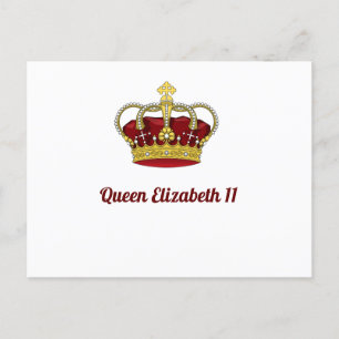Cartão Postal Rainha Elizabeth 11 Coroa