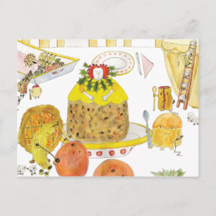 Cartão Postal Rainha Elizabeth 1 Engraçado História do Bolo Ar