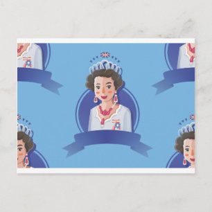 Cartão Postal rainha elizabeth 2