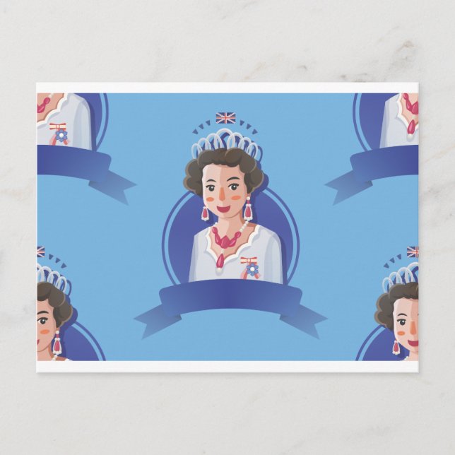 Cartão Postal rainha elizabeth 2 (Frente)